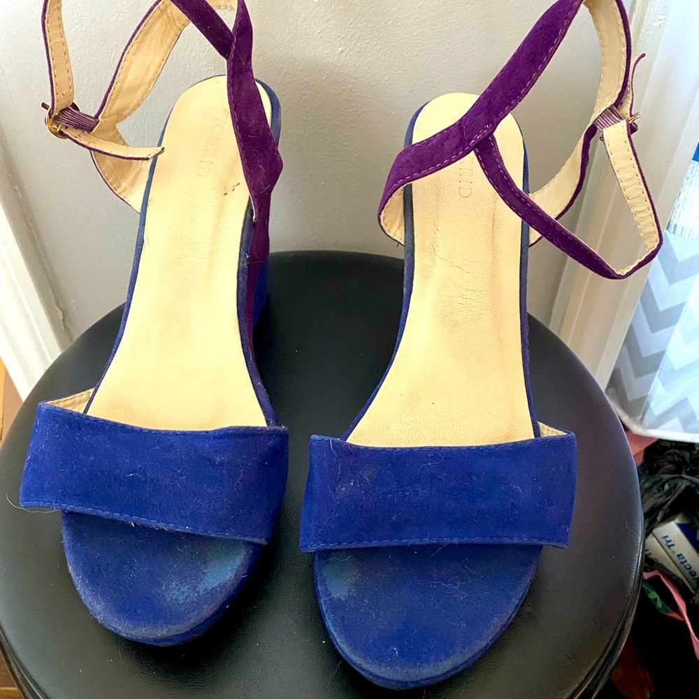 Torrid blue and purple wedges